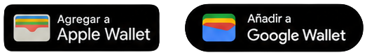 Agregar a Apple Wallet y Google Wallet